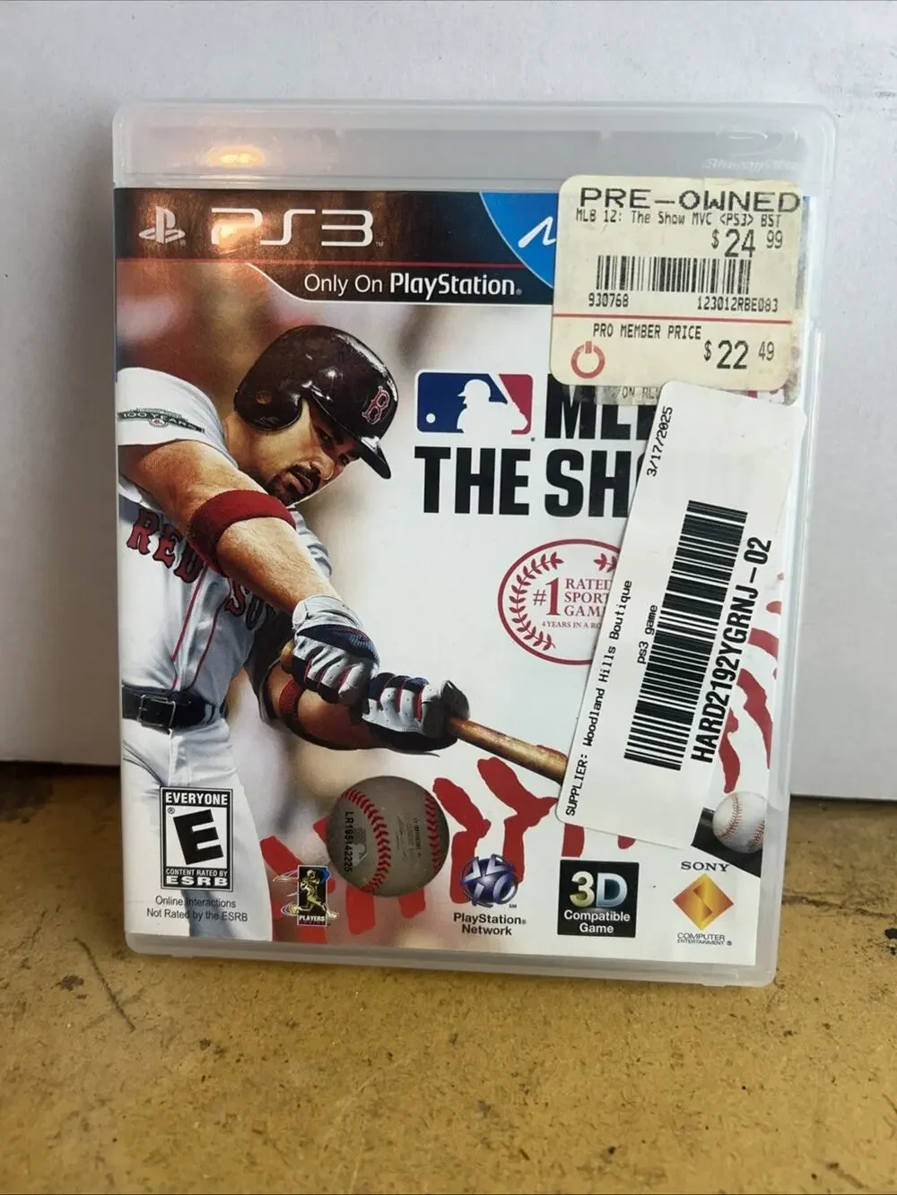 MLB 12 The Show PS3 PlayStation 3 Baseball Game Sony 2012